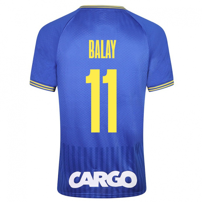Damen Fußball Yehuda Balay #11 Blau Auswärtstrikot Trikot 2023/24 T-Shirt Luxemburg