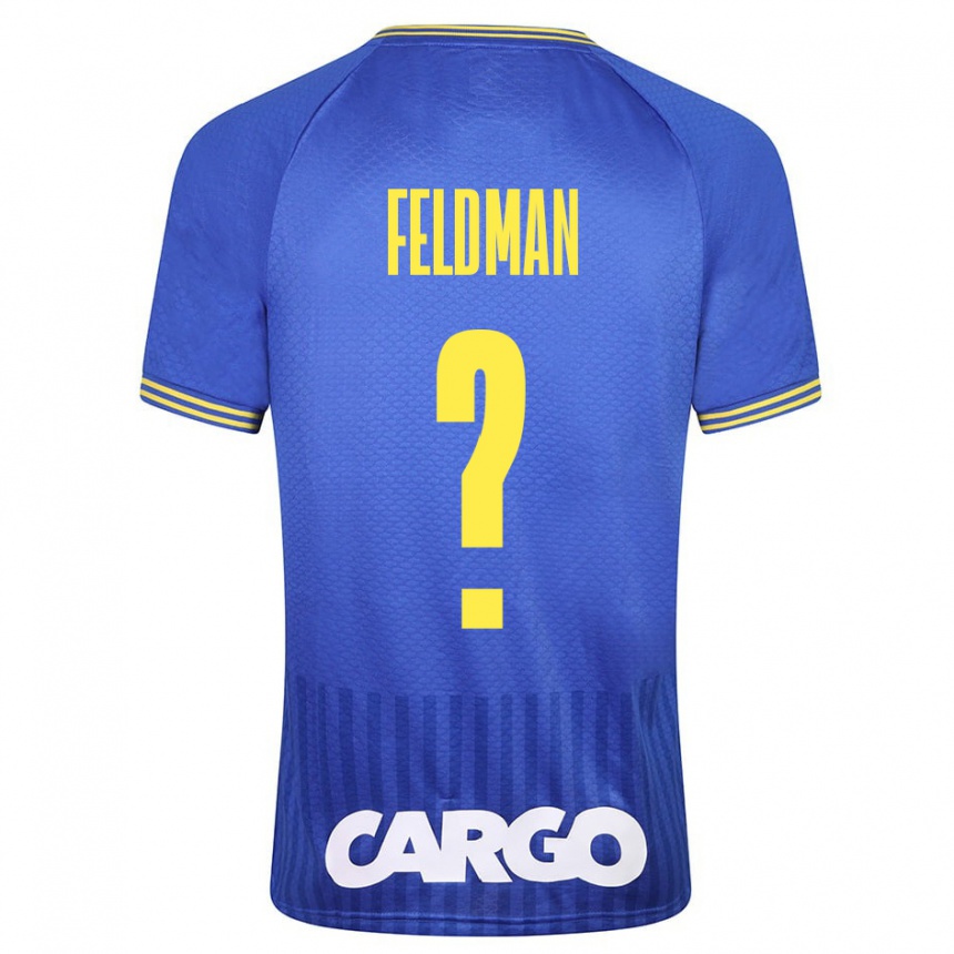 Damen Fußball Ron Feldman #0 Blau Auswärtstrikot Trikot 2023/24 T-Shirt Luxemburg