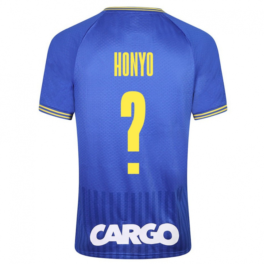 Damen Fußball Yoav Honyo #0 Blau Auswärtstrikot Trikot 2023/24 T-Shirt Luxemburg