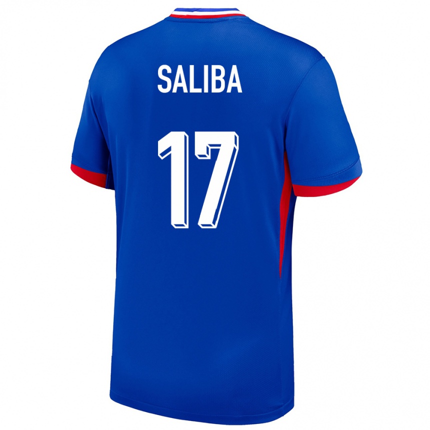 Kinder Fußball Frankreich William Saliba #17 Blau Heimtrikot Trikot 24-26 T-Shirt Luxemburg