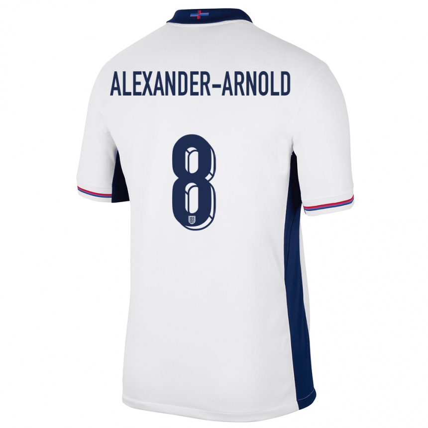 Kinder Fußball England Trent Alexander-Arnold #8 Weiß Heimtrikot Trikot 24-26 T-Shirt Luxemburg