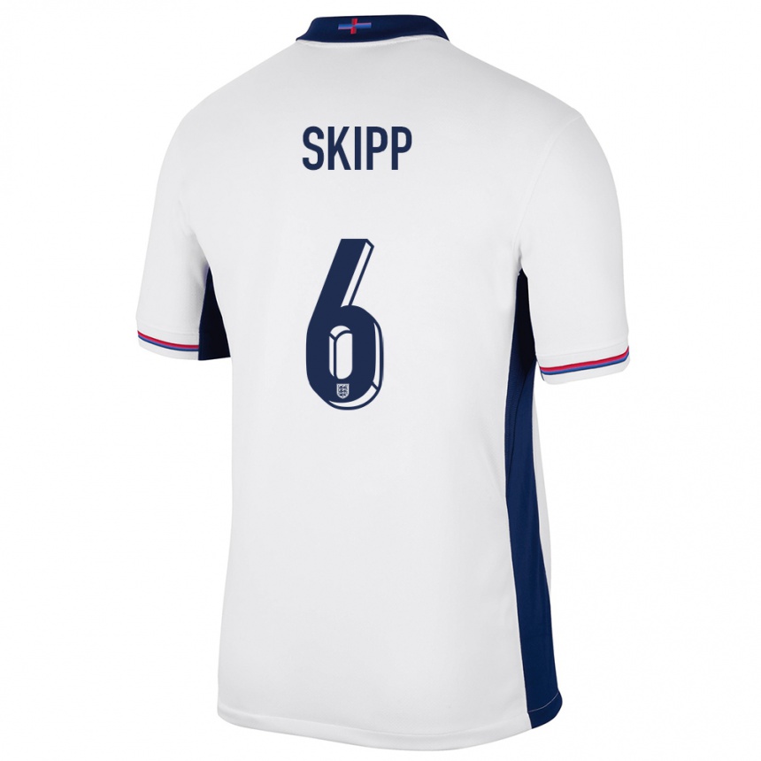 Kinder Fußball England Oliver Skipp #6 Weiß Heimtrikot Trikot 24-26 T-Shirt Luxemburg