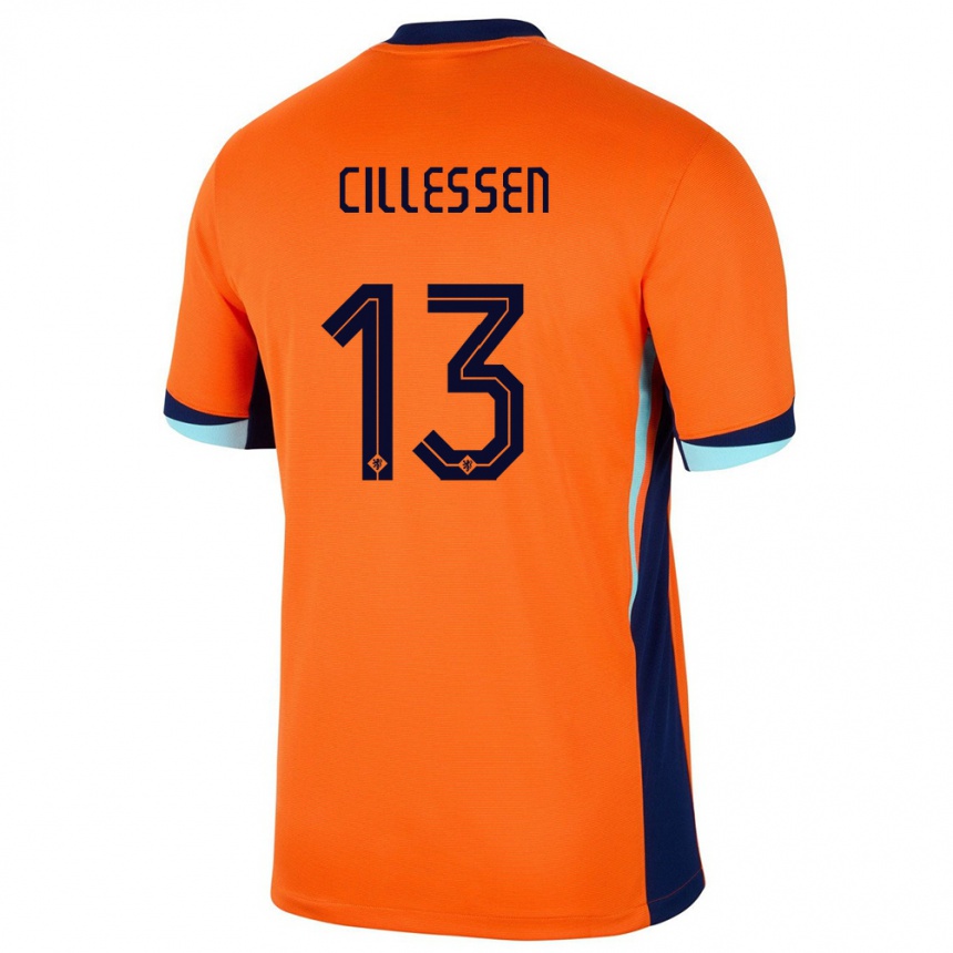 Kinder Fußball Niederlande Jasper Cillessen #13 Orange Heimtrikot Trikot 24-26 T-Shirt Luxemburg