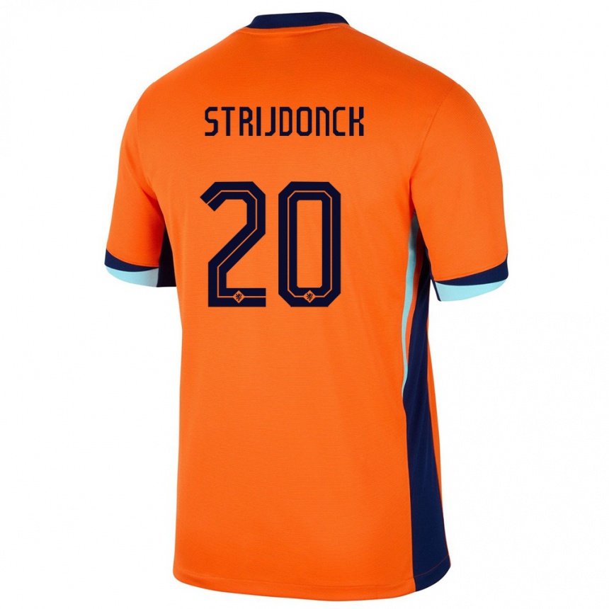 Kinder Fußball Niederlande Bayren Strijdonck #20 Orange Heimtrikot Trikot 24-26 T-Shirt Luxemburg