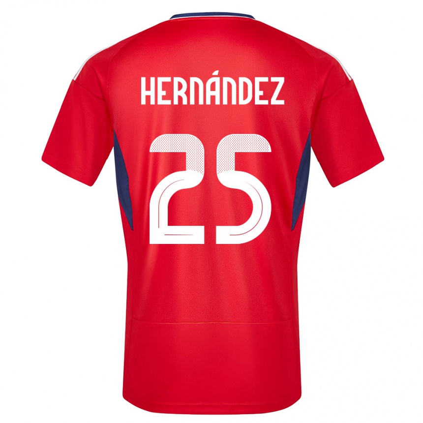 Kinder Fußball Costa Rica Anthony Hernandez #25 Rot Heimtrikot Trikot 24-26 T-Shirt Luxemburg