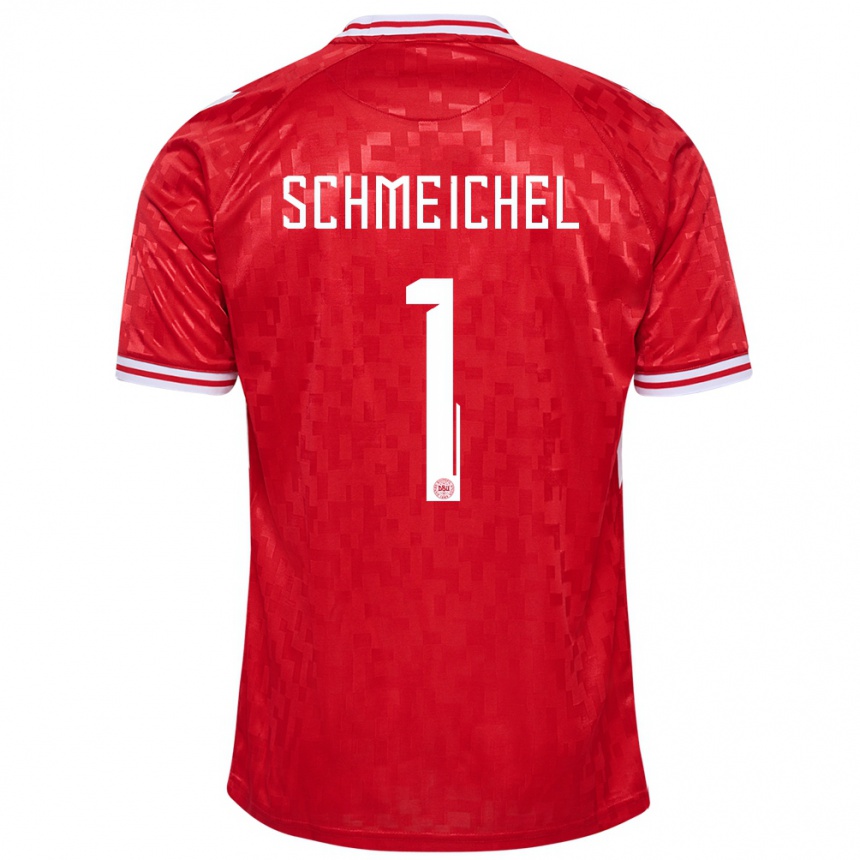 Kinder Fußball Dänemark Kasper Schmeichel #1 Rot Heimtrikot Trikot 24-26 T-Shirt Luxemburg