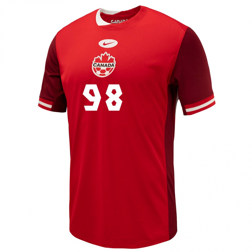 Kinder Fußball Kanada Olivia Smith #98 Rot Heimtrikot Trikot 24-26 T-Shirt Luxemburg