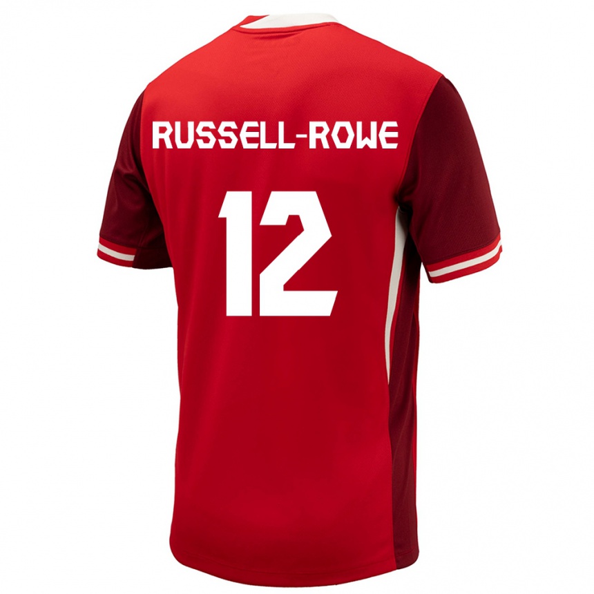 Kinder Fußball Kanada Jacen Russell-Rowe #12 Rot Heimtrikot Trikot 24-26 T-Shirt Luxemburg