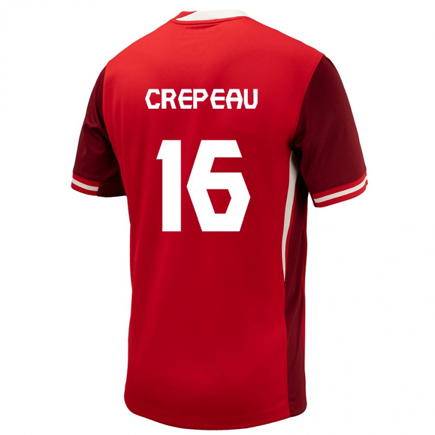 Kinder Fußball Kanada Maxime Crepeau #16 Rot Heimtrikot Trikot 24-26 T-Shirt Luxemburg