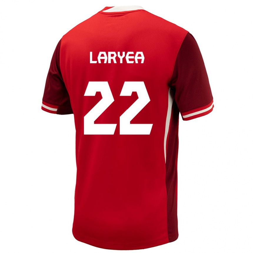 Kinder Fußball Kanada Richie Laryea #22 Rot Heimtrikot Trikot 24-26 T-Shirt Luxemburg