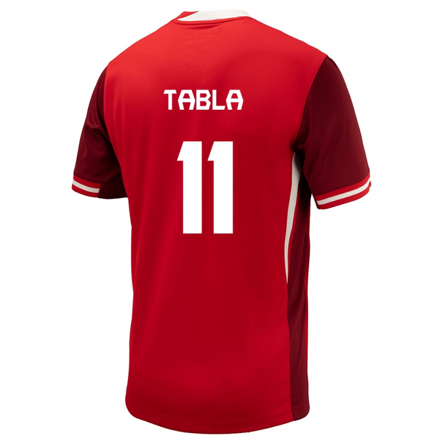 Kinder Fußball Kanada Ballou Tabla #11 Rot Heimtrikot Trikot 24-26 T-Shirt Luxemburg