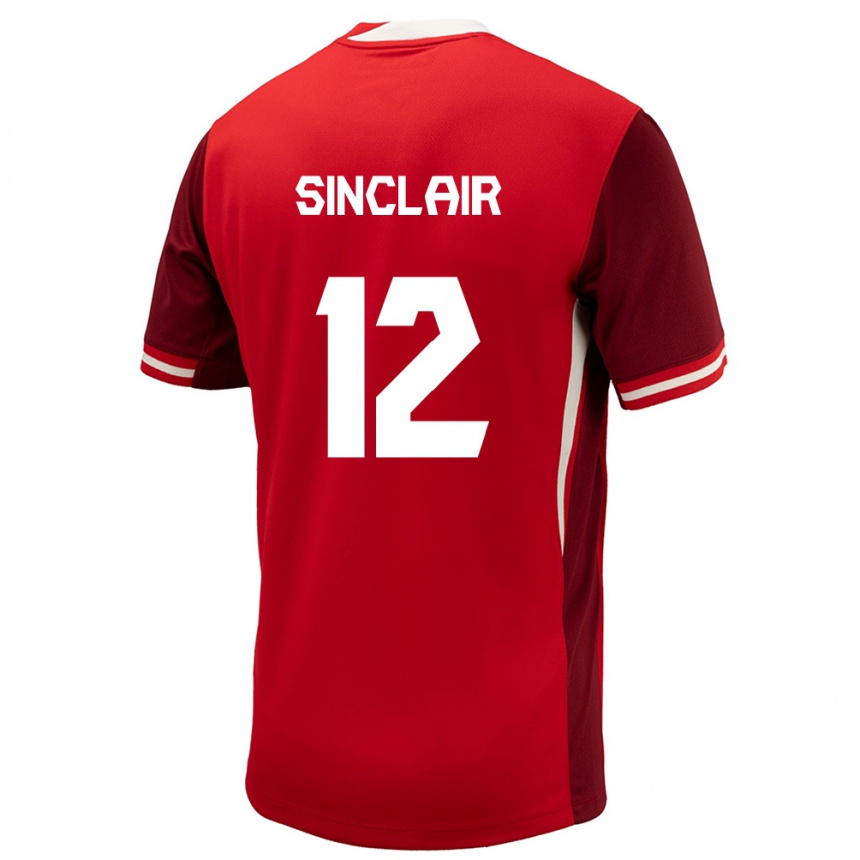 Kinder Fußball Kanada Christine Sinclair #12 Rot Heimtrikot Trikot 24-26 T-Shirt Luxemburg