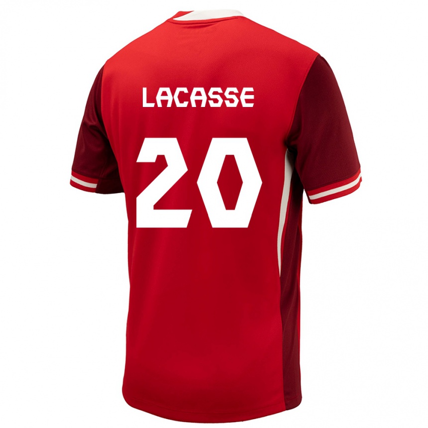 Kinder Fußball Kanada Cloe Lacasse #20 Rot Heimtrikot Trikot 24-26 T-Shirt Luxemburg