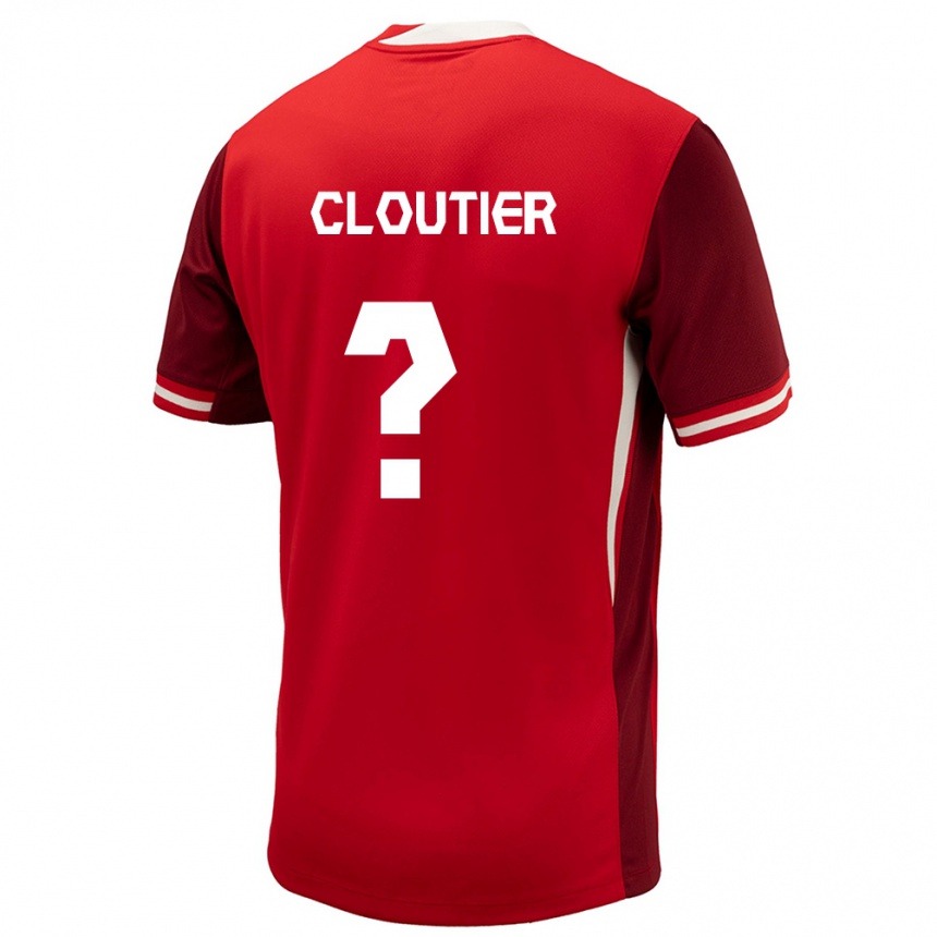 Kinder Fußball Kanada Loic Cloutier #0 Rot Heimtrikot Trikot 24-26 T-Shirt Luxemburg