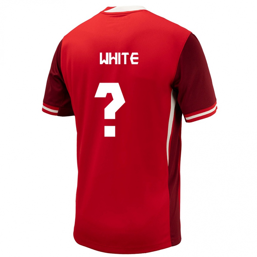 Kinder Fußball Kanada Eric White #0 Rot Heimtrikot Trikot 24-26 T-Shirt Luxemburg