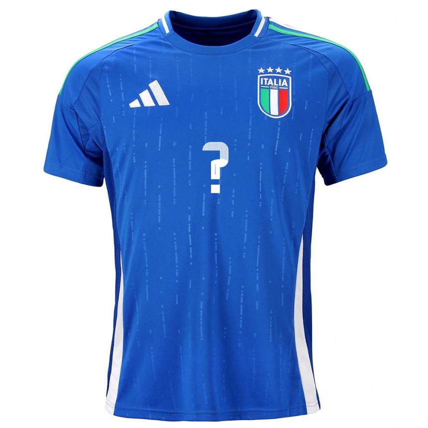 Kinder Fußball Italien Edoardo Biondini #0 Blau Heimtrikot Trikot 24-26 T-Shirt Luxemburg