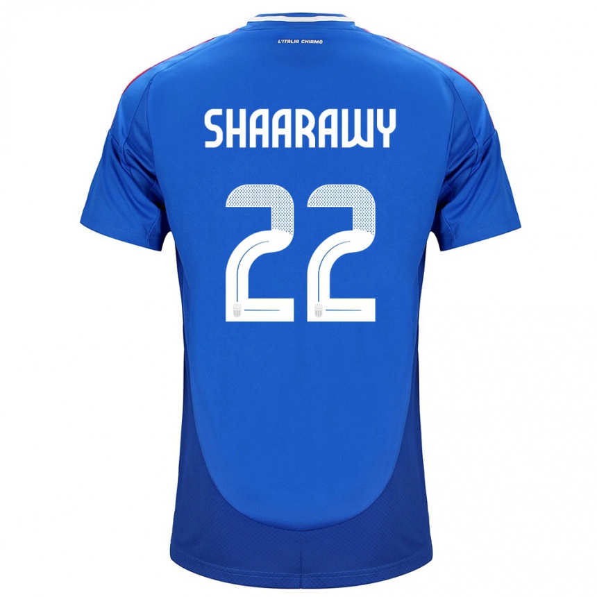 Kinder Fußball Italien Stephan El Shaarawy #22 Blau Heimtrikot Trikot 24-26 T-Shirt Luxemburg