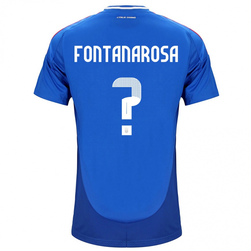 Kinder Fußball Italien Alessandro Fontanarosa #0 Blau Heimtrikot Trikot 24-26 T-Shirt Luxemburg