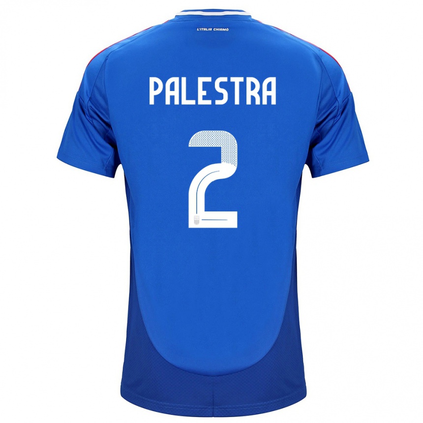 Kinder Fußball Italien Marco Palestra #2 Blau Heimtrikot Trikot 24-26 T-Shirt Luxemburg