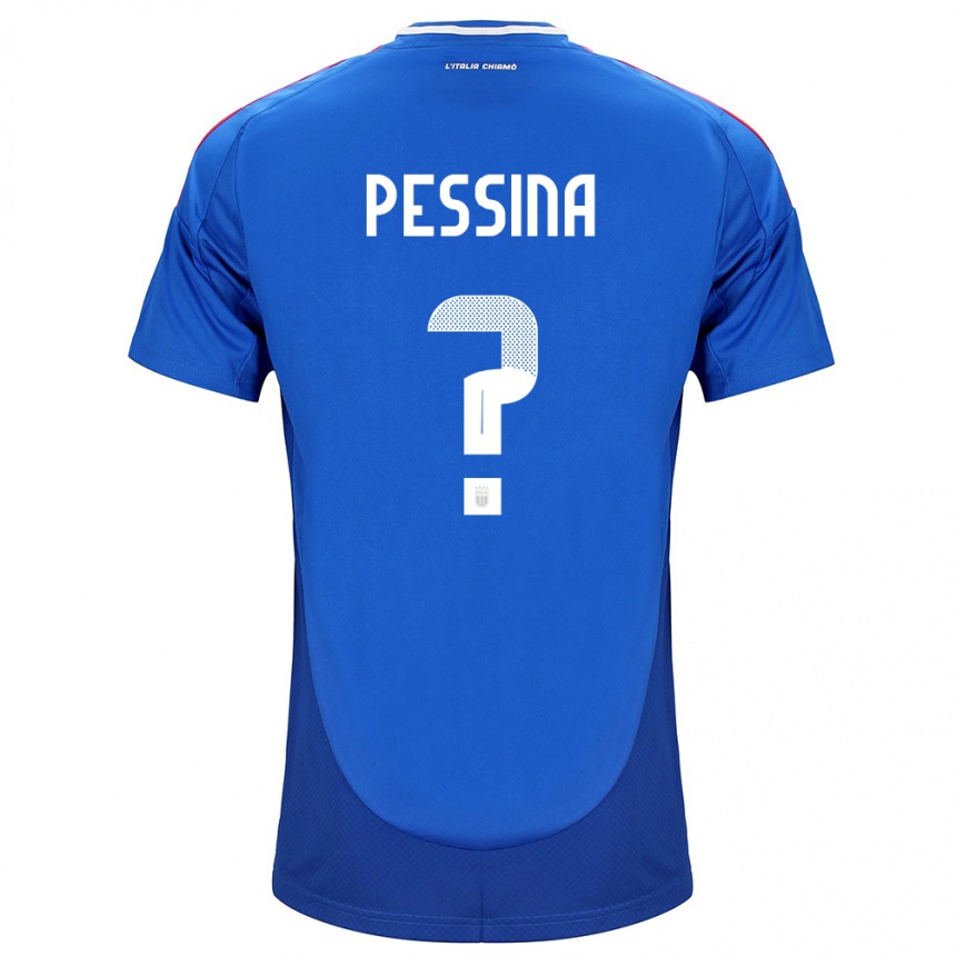 Kinder Fußball Italien Massimo Pessina #0 Blau Heimtrikot Trikot 24-26 T-Shirt Luxemburg