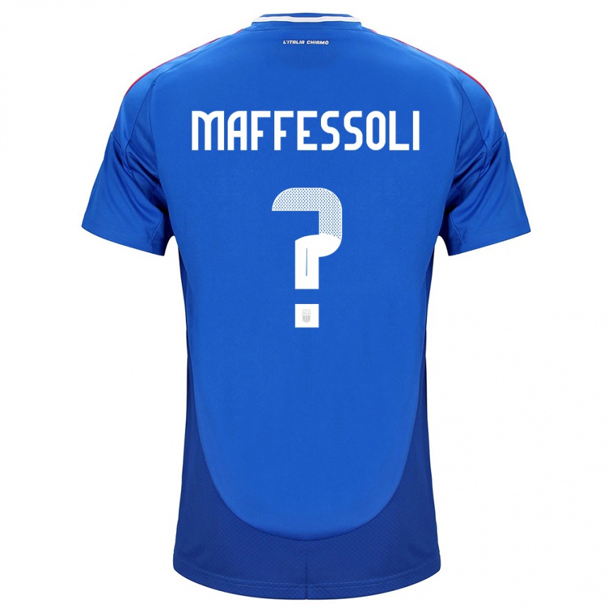 Kinder Fußball Italien Manuel Maffessoli #0 Blau Heimtrikot Trikot 24-26 T-Shirt Luxemburg