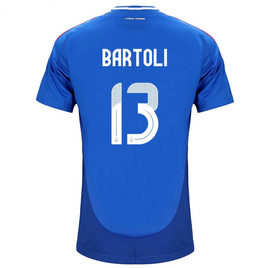 Kinder Fußball Italien Elisa Bartoli #13 Blau Heimtrikot Trikot 24-26 T-Shirt Luxemburg