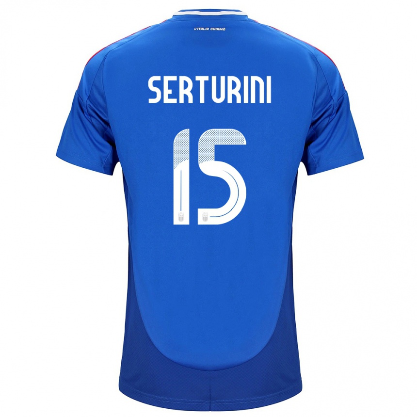 Kinder Fußball Italien Annamaria Serturini #15 Blau Heimtrikot Trikot 24-26 T-Shirt Luxemburg