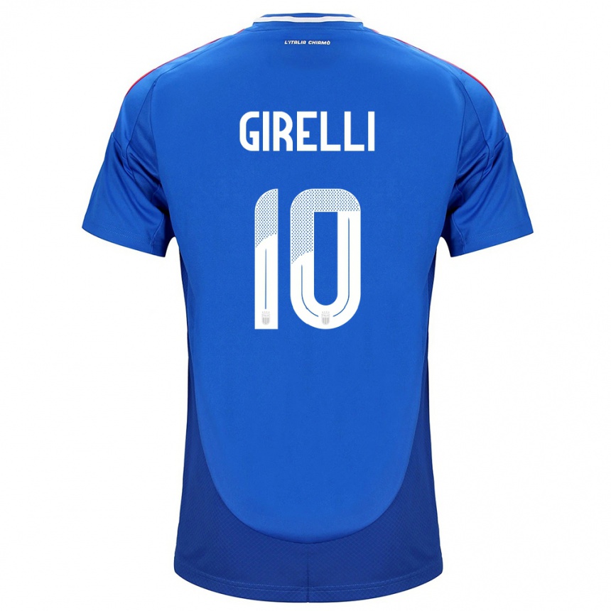 Kinder Fußball Italien Cristiana Girelli #10 Blau Heimtrikot Trikot 24-26 T-Shirt Luxemburg