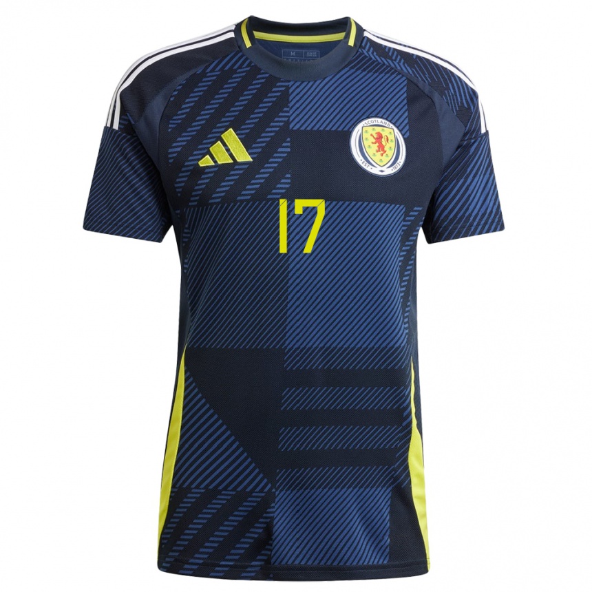 Kinder Fußball Schottland Stuart Armstrong #17 Dunkelblau Heimtrikot Trikot 24-26 T-Shirt Luxemburg