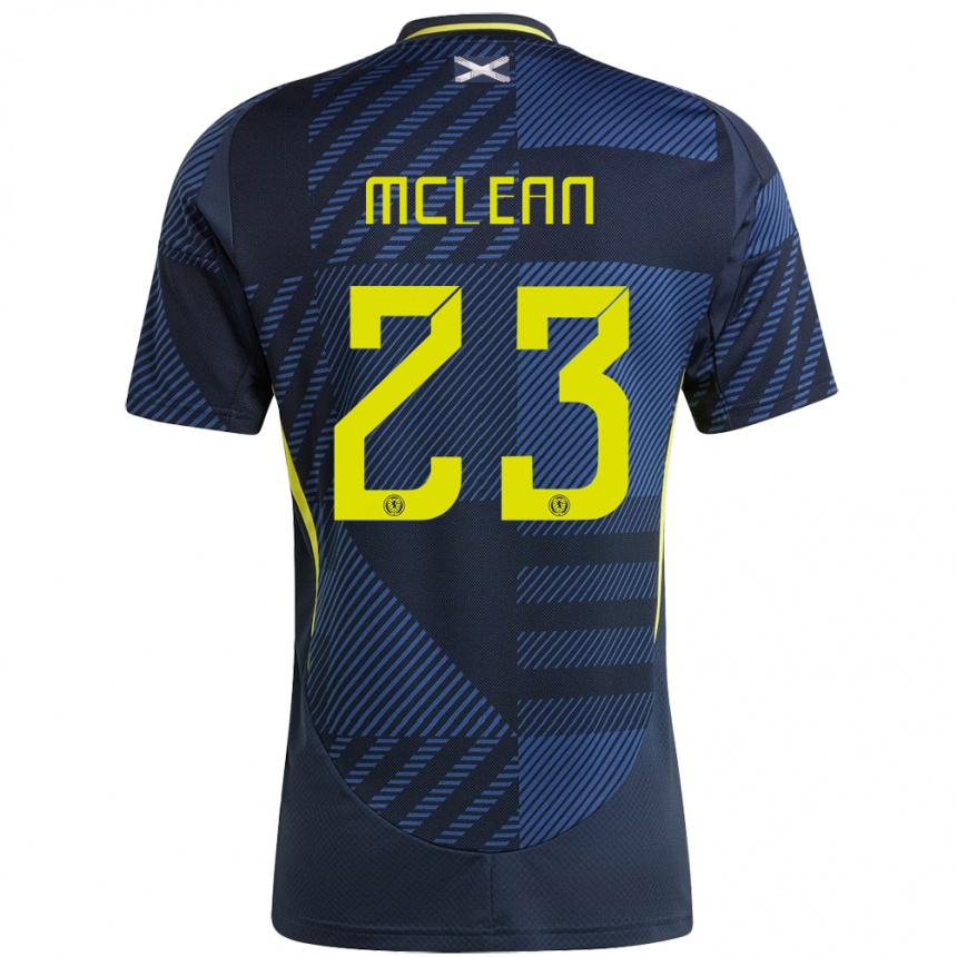 Kinder Fußball Schottland Kenny Mclean #23 Dunkelblau Heimtrikot Trikot 24-26 T-Shirt Luxemburg