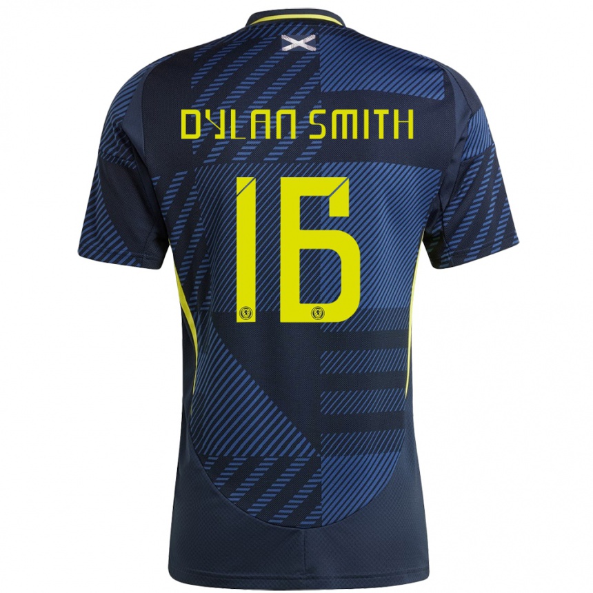 Kinder Fußball Schottland Dylan Smith #16 Dunkelblau Heimtrikot Trikot 24-26 T-Shirt Luxemburg