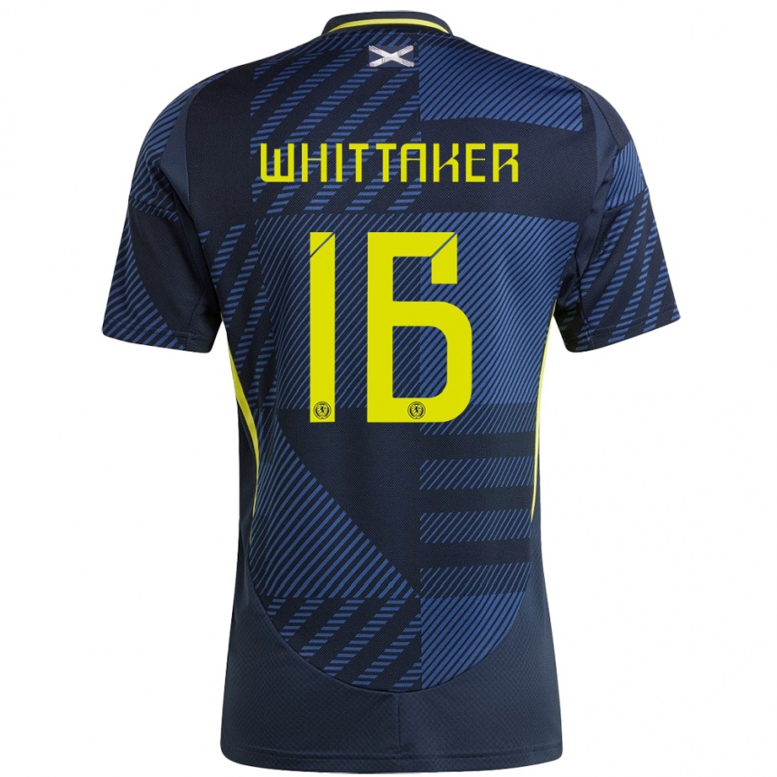 Kinder Fußball Schottland Rory Whittaker #16 Dunkelblau Heimtrikot Trikot 24-26 T-Shirt Luxemburg