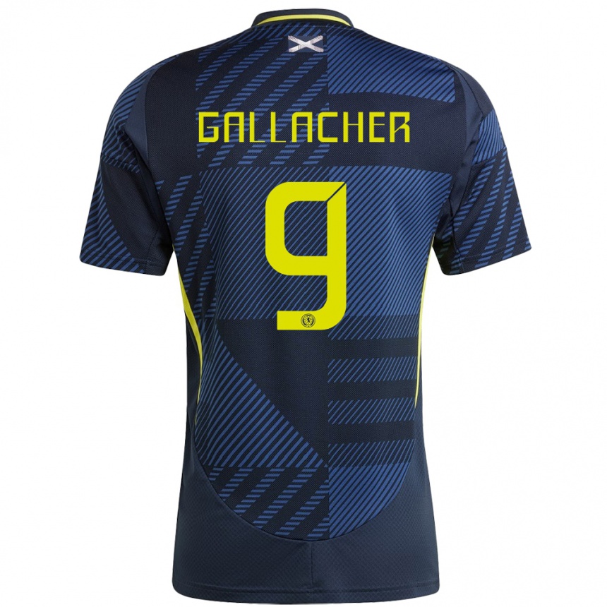 Kinder Fußball Schottland Amy Gallacher #9 Dunkelblau Heimtrikot Trikot 24-26 T-Shirt Luxemburg