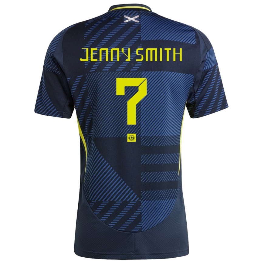 Kinder Fußball Schottland Jenny Smith #0 Dunkelblau Heimtrikot Trikot 24-26 T-Shirt Luxemburg