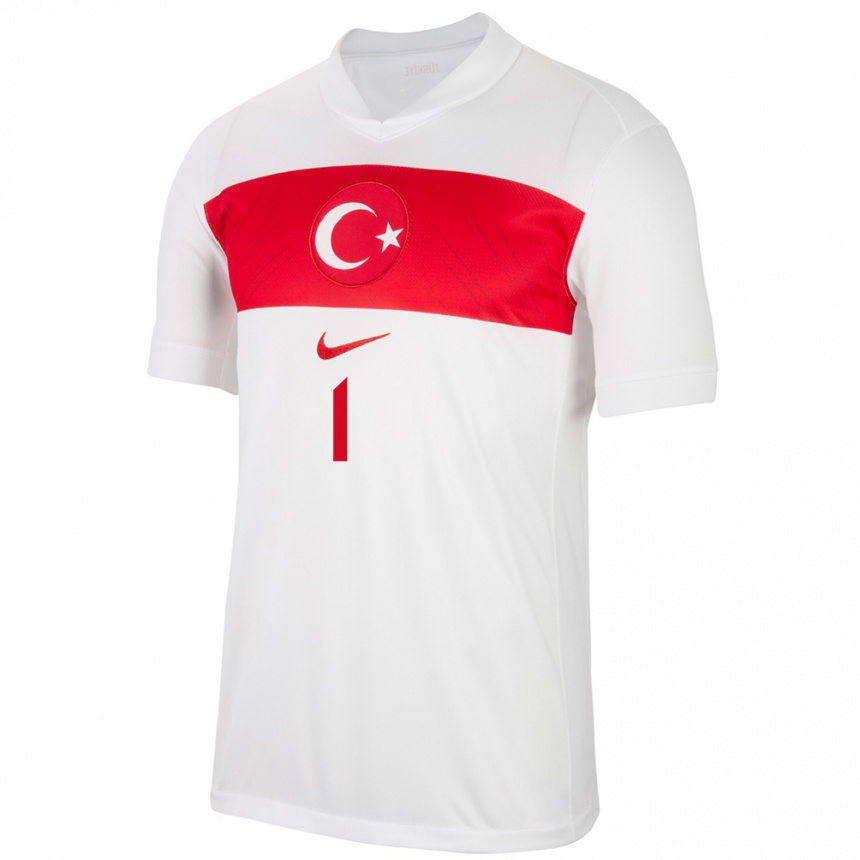 Kinder Fußball Türkei Deniz Ertaş #1 Weiß Heimtrikot Trikot 24-26 T-Shirt Luxemburg