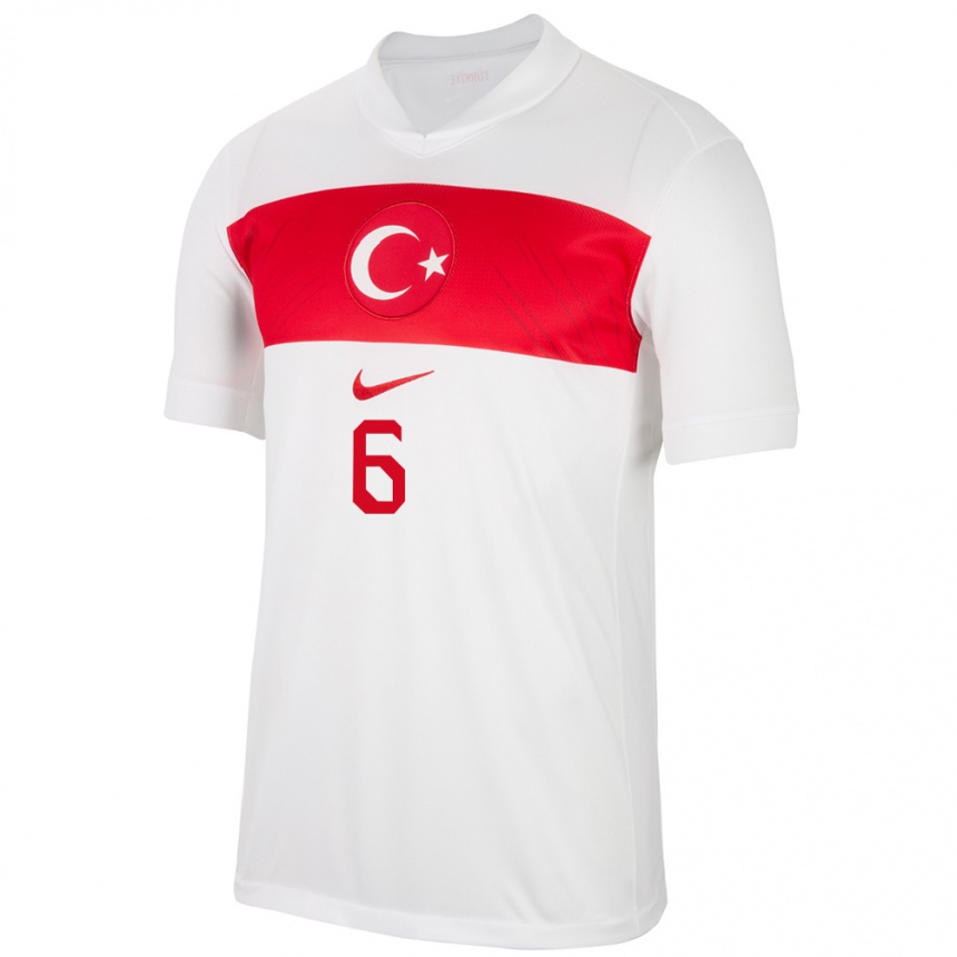 Kinder Fußball Türkei Meryem Cennet Çal #6 Weiß Heimtrikot Trikot 24-26 T-Shirt Luxemburg