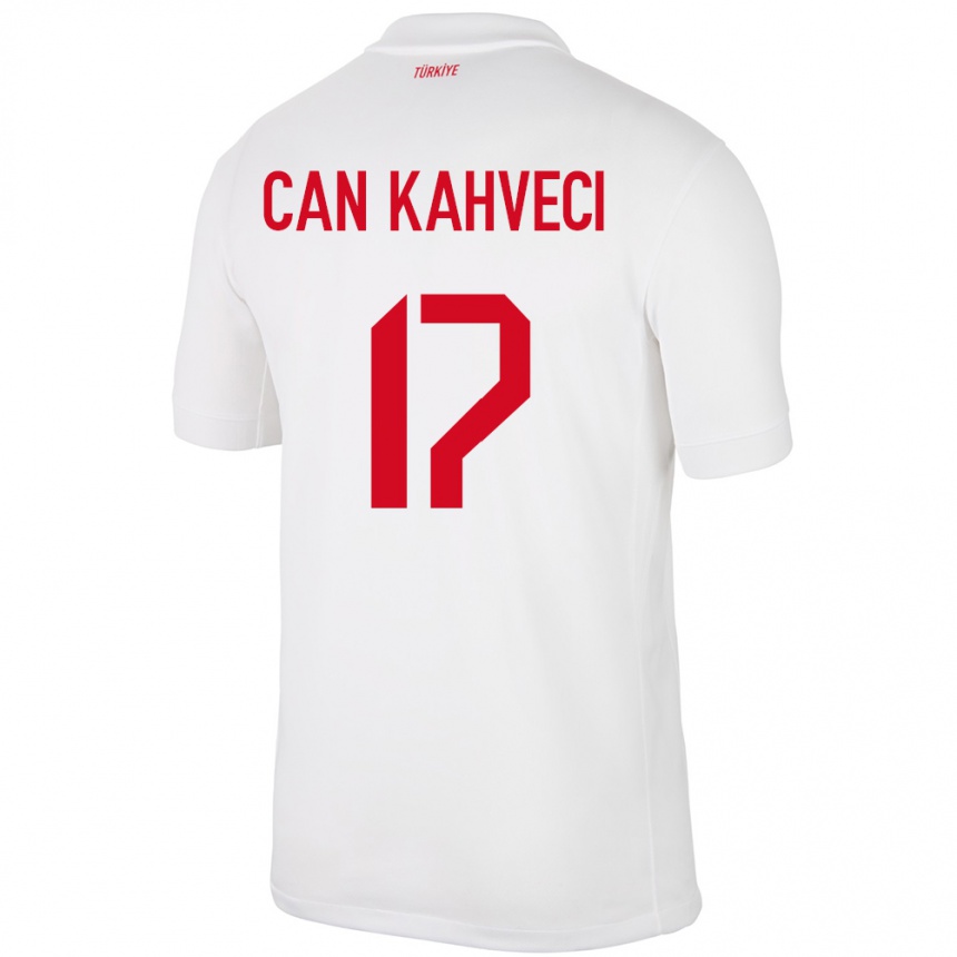 Kinder Fußball Türkei İrfan Can Kahveci #17 Weiß Heimtrikot Trikot 24-26 T-Shirt Luxemburg