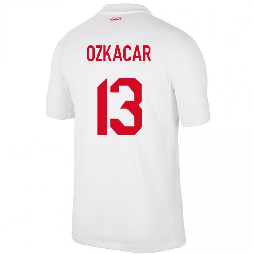 Kinder Fußball Türkei Cenk Özkacar #13 Weiß Heimtrikot Trikot 24-26 T-Shirt Luxemburg