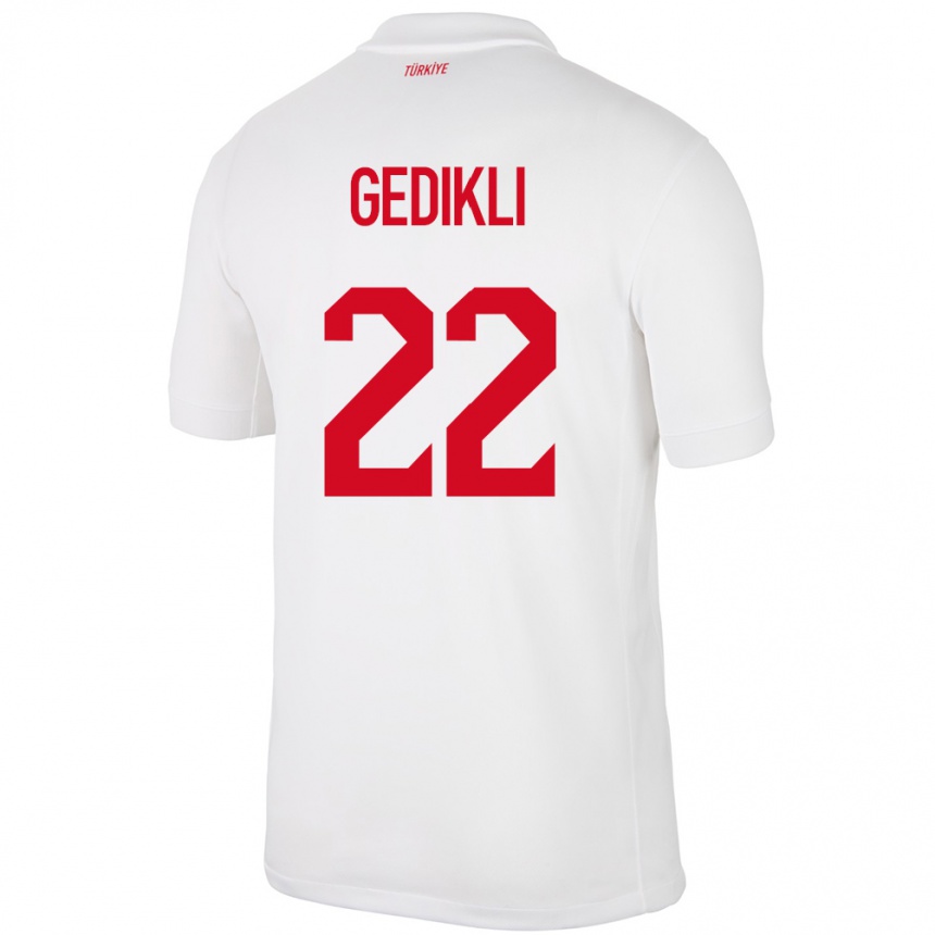 Kinder Fußball Türkei Berkant Gedikli #22 Weiß Heimtrikot Trikot 24-26 T-Shirt Luxemburg