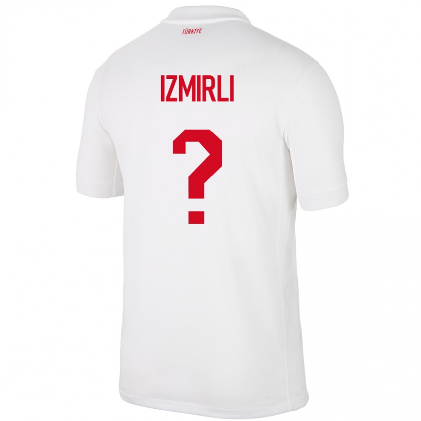 Kinder Fußball Türkei Ege İzmirli #0 Weiß Heimtrikot Trikot 24-26 T-Shirt Luxemburg