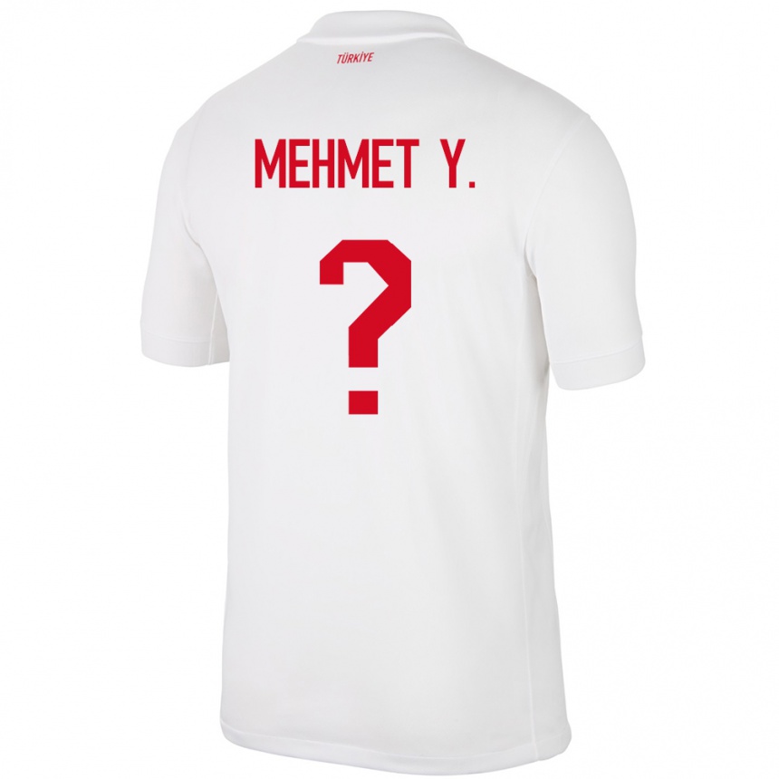 Kinder Fußball Türkei Mehmet Yildirim #0 Weiß Heimtrikot Trikot 24-26 T-Shirt Luxemburg