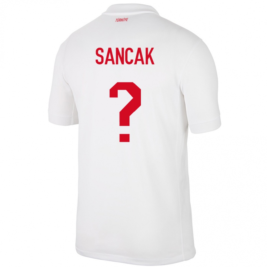 Kinder Fußball Türkei Tolga Sancak #0 Weiß Heimtrikot Trikot 24-26 T-Shirt Luxemburg