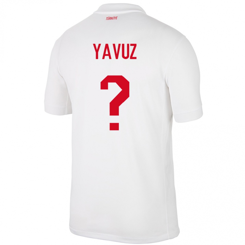 Kinder Fußball Türkei Görkem Yavuz #0 Weiß Heimtrikot Trikot 24-26 T-Shirt Luxemburg