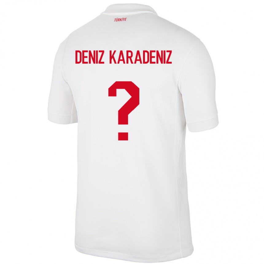 Kinder Fußball Türkei Mustafa Deniz Karadeniz #0 Weiß Heimtrikot Trikot 24-26 T-Shirt Luxemburg