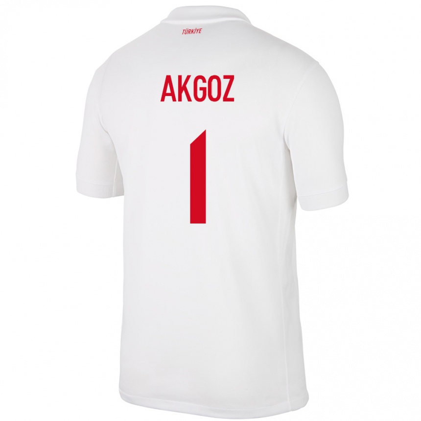 Kinder Fußball Türkei Selda Akgöz #1 Weiß Heimtrikot Trikot 24-26 T-Shirt Luxemburg