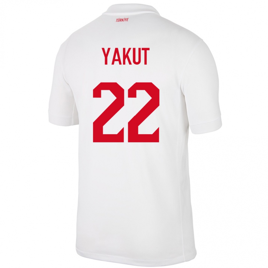 Kinder Fußball Türkei Narin Yakut #22 Weiß Heimtrikot Trikot 24-26 T-Shirt Luxemburg