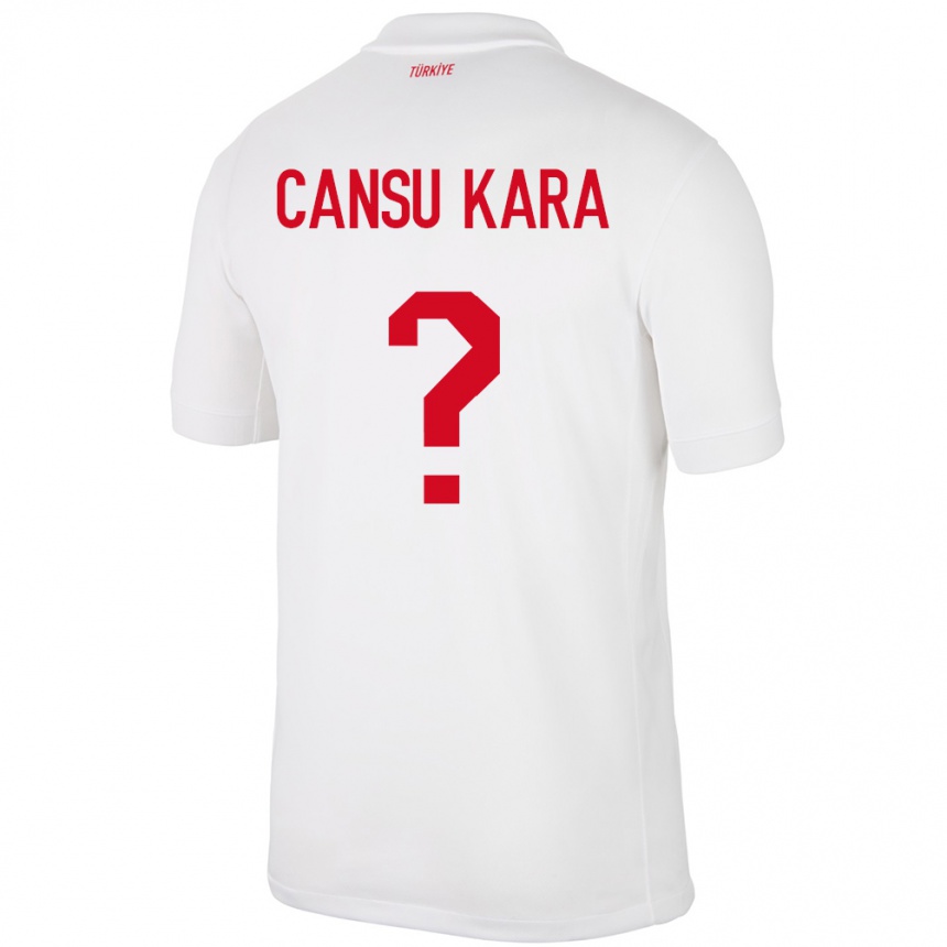 Kinder Fußball Türkei İlayda Cansu Kara #0 Weiß Heimtrikot Trikot 24-26 T-Shirt Luxemburg