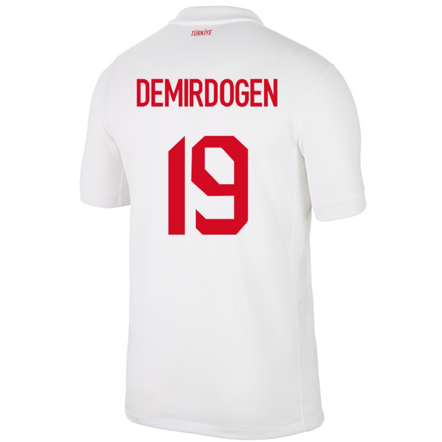 Kinder Fußball Türkei Neslihan Demirdögen #19 Weiß Heimtrikot Trikot 24-26 T-Shirt Luxemburg