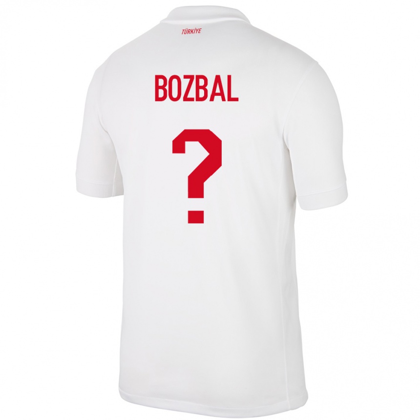 Kinder Fußball Türkei Birsen Bozbal #0 Weiß Heimtrikot Trikot 24-26 T-Shirt Luxemburg