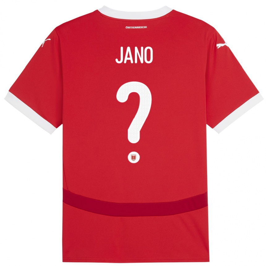 Kinder Fußball Österreich Zeteny Jano #0 Rot Heimtrikot Trikot 24-26 T-Shirt Luxemburg